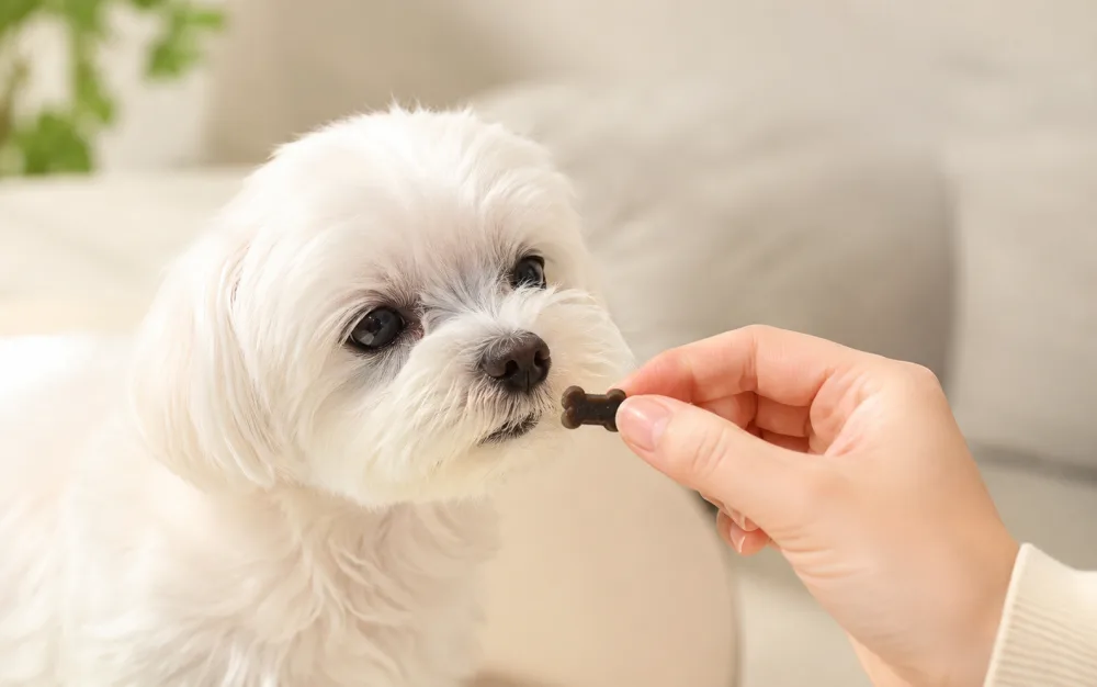 소형견 급여 모습