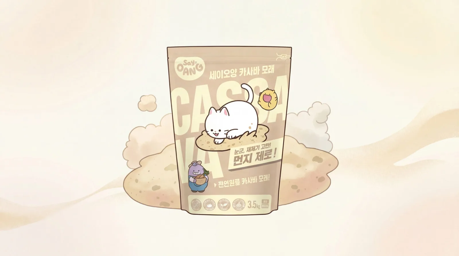 천연원료 카사바 모래