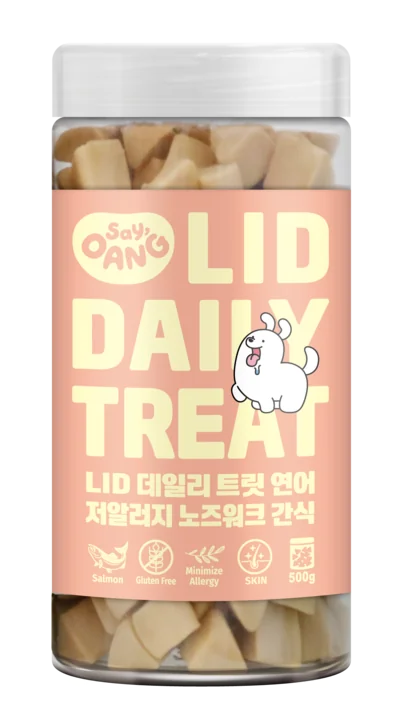 강아지 연어 간식 — 세이오앙 LID 데일리 트릿 연어 맛 500g